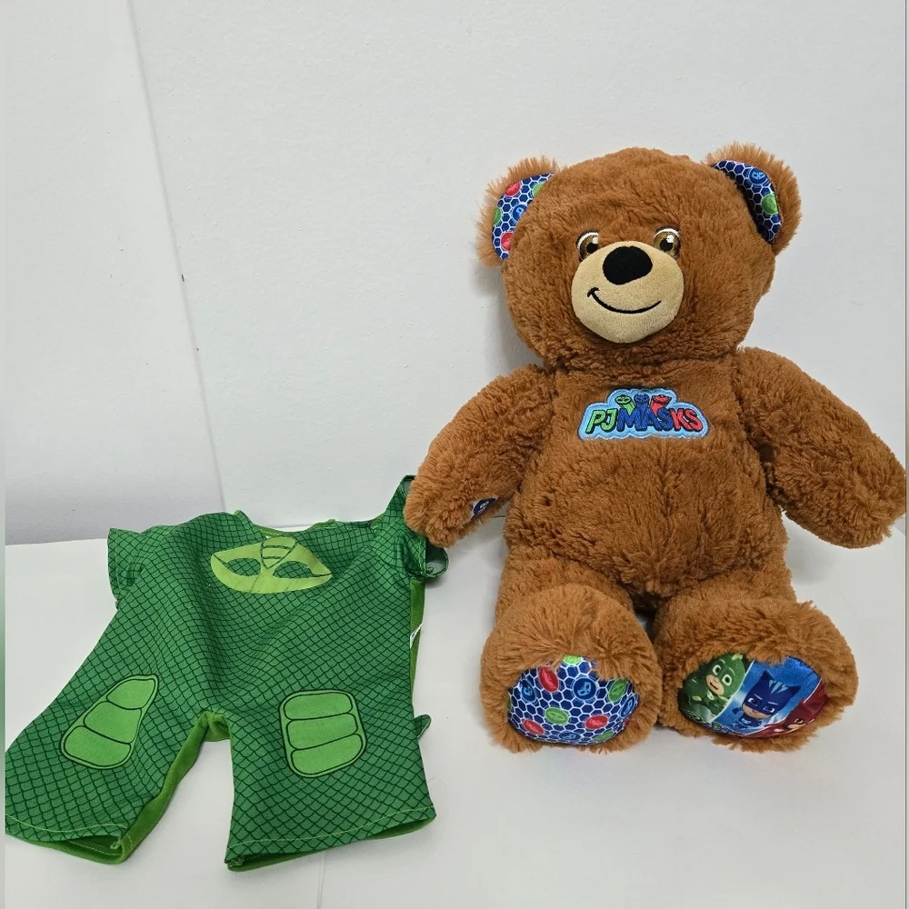 Build A Bear  PJ Mask Bear Plush Stuffed Animal & Outfit No Longer Makes Noise